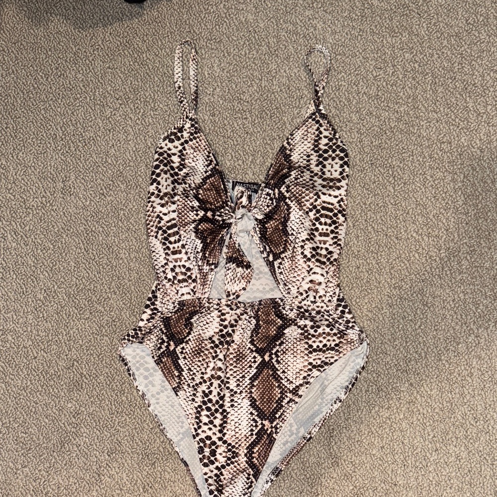 NastyGal Crocodile print bodysuit